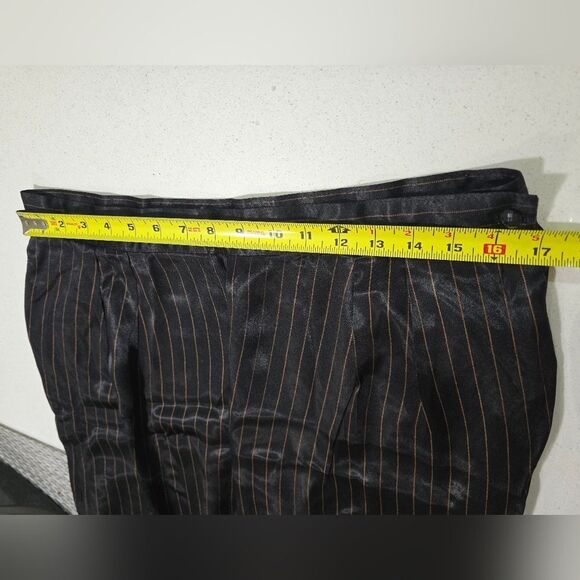 Black Pinstripe Women's Pants - Picture 8 of 13